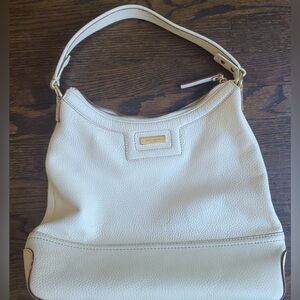 KATE SPADE Elegant Cream HOBO Leather Shoulder Bag